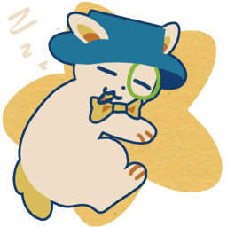 Bunnyguy peeking out from a house